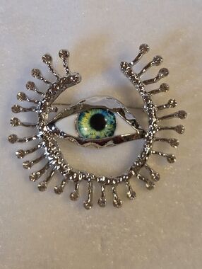 New Silver-tone Evil Eye Brooch / Pin